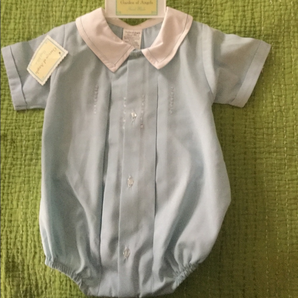 Garden of Angels Blue Cotton Onesie Size 6mo